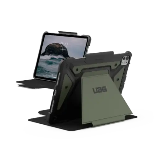 UAG Metropolis SE Case with Stand and Apple Pencil Holder for iPad Pro 11’’ 2024 - Green - Cell phone cases