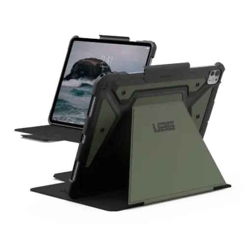 UAG Metropolis SE Case with Stand and Apple Pencil Holder for iPad Pro 13’’ 2024 - Green - Cell phone cases