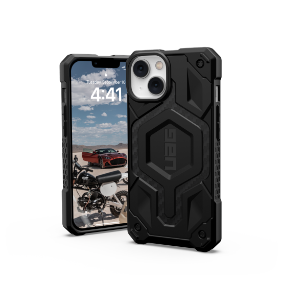 UAG Monarch MagSafe case for iPhone 14 Plus - black carbon - Cell phone cases and covers<<<HurtelXML