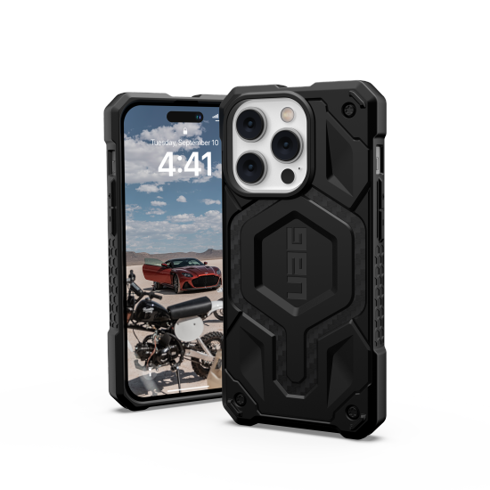 UAG Monarch MagSafe case for iPhone 14 Pro - black carbon - Cell phone cases and covers<<<HurtelXML