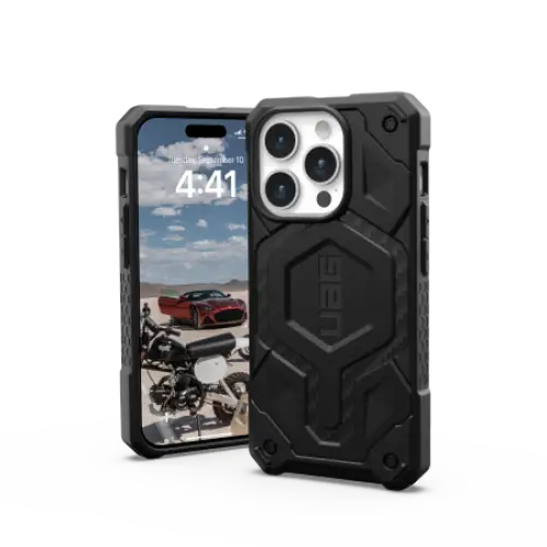 UAG Monarch Pro case with MagSafe for iPhone 15 Pro - black carbon - Cell phone cases and covers<<<HurtelXML