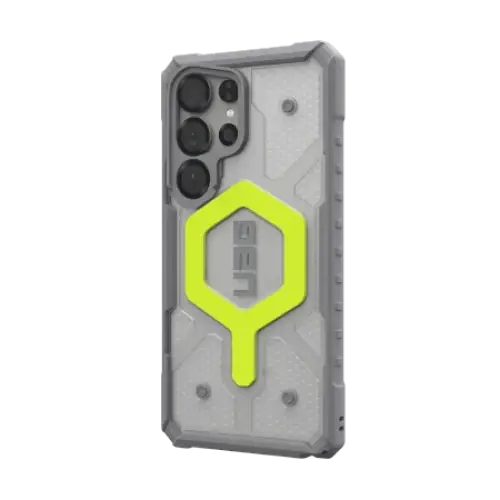 UAG Pathfinder Clear Magnet Bundle Magnetic Case and Wrist Strap for Samsung Galaxy S25 Ultra 5G - Neon Gray - Other