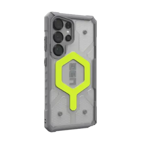 UAG Pathfinder Clear Magnet Bundle Magnetic Case and Wrist Strap for Samsung Galaxy S25 Ultra 5G - Neon Gray - Other