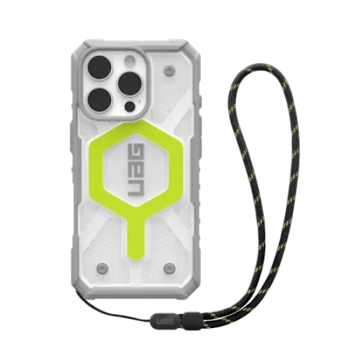 UAG Pathfinder Clear Magsafe Bundle Case with Lanyard for iPhone 16 Pro - Green - Cell phone cases