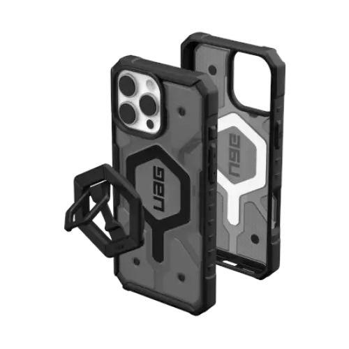 UAG Pathfinder Clear Magsafe Bundle Case with Magnetic Ring Stand for iPhone 16 Pro Max - Black - Cell phone cases
