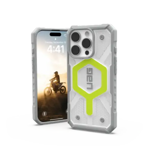 UAG Pathfinder Clear Magsafe iPhone 16 Pro Case Compatible with MagSafe - Green - Cell phone cases