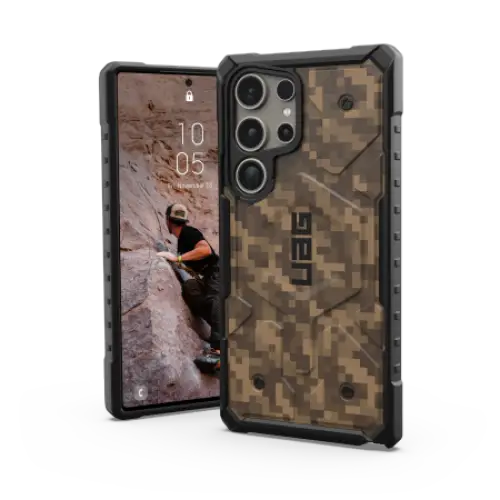 UAG Pathfinder Magnet SE case for Samsung Galaxy S24 Ultra with magnetic module - brown camouflage - Cell phone cases