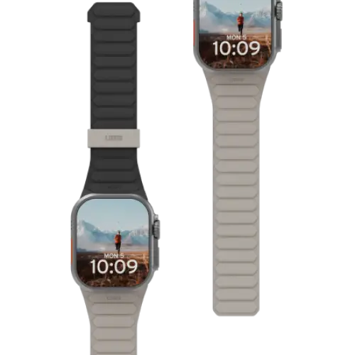 UAG Pathfinder Silicone Double-Sided Magnetic Strap for Apple Watch 42 / 44 / 45 / 46 / 49mm - Black-Gray - Other cell