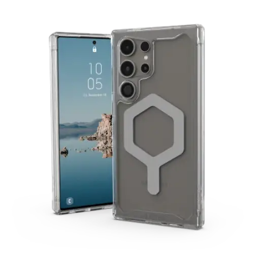 UAG Plyo Pro Magnet case for Samsung Galaxy S24 Ultra with magnetic module - transparent-gray - Cell phone cases