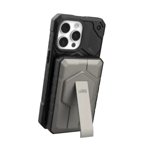 UAG Rugged 10K 10000 mAh MagSafe Powerbank with 10W Stand + Cable - Titanium - Powerbanks<<<HurtelXML