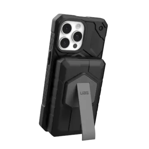 UAG Rugged 10K Powerbank - 10000 mAh with stand 10W wireless charging MagSafe compatible cable included - black