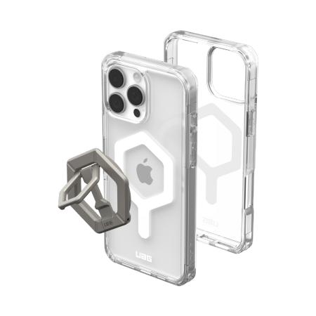 UAG Plyo Magsafe Case with Magnetic Ring Stand for iPhone 16 Pro Max - Titanium