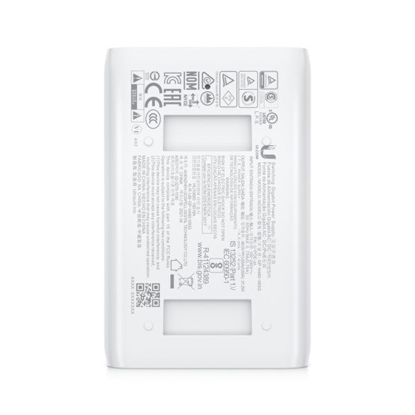 PoE injector Ubiquiti U-POE-AT, Gigabit PoE, 802.3at, 30W