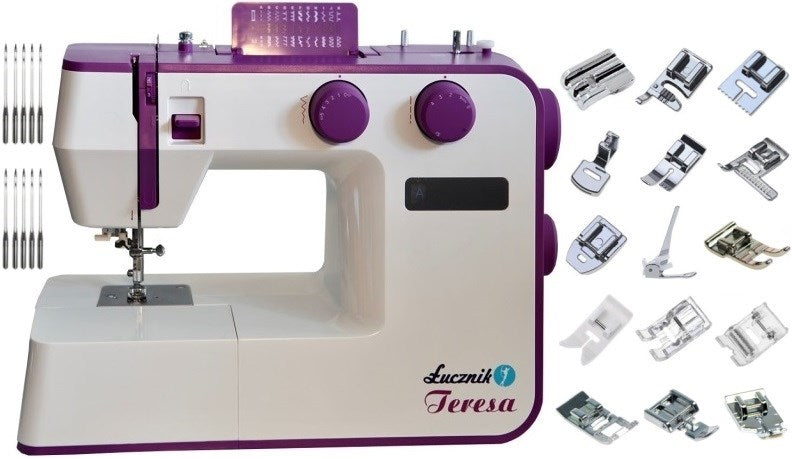 ŁUCZNIK TERESA sewing machine, white-violet