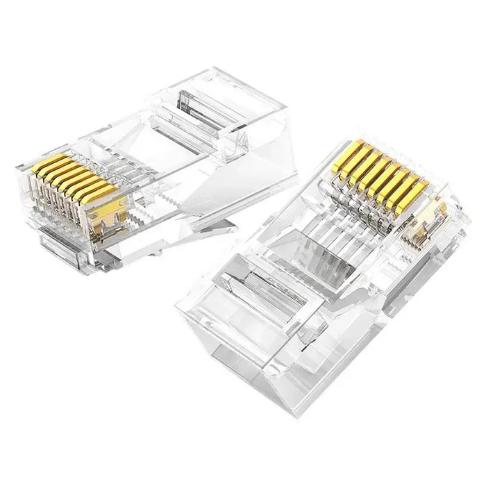 Ugreen 100x plug plug coupler end RJ45 8P8C Cat 6 transparent (60558) - Network cables<<<HurtelXML
