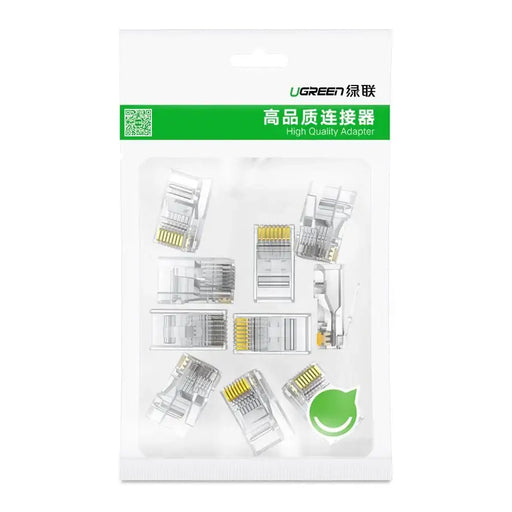 Ugreen 10x plug plug coupler end RJ45 8P8C Cat 6 transparent (50961) - Network cables<<<HurtelXML