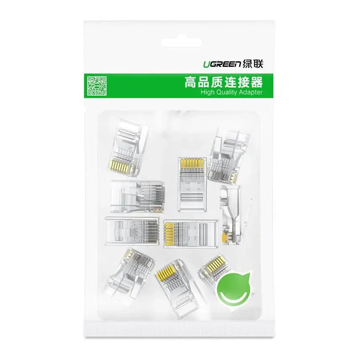 Ugreen 10x plug plug coupler end RJ45 8P8C Cat 6 transparent (50961) - Network cables<<<HurtelXML