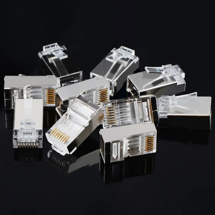 Ugreen 10x plug end RJ45 8P8C (UTP Cat. 6 / Cat. 5 / Cat. 5e) silver (NW111) - Network cables<<<HurtelXML