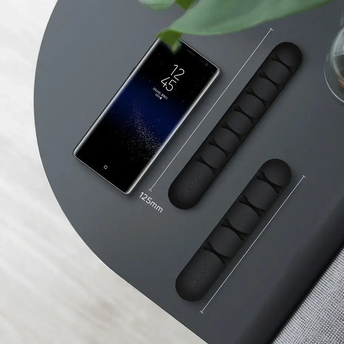 Ugreen 30762 self-adhesive organizer for 4 cables - black (2 pcs.) - Cable organizers<<<HurtelXML&&&Exhibition