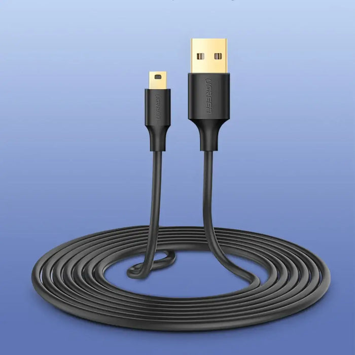 Ugreen 5 pin gold-plated USB cable - mini USB 0.25m black (US132) - Cell phone cables<<<HurtelXML