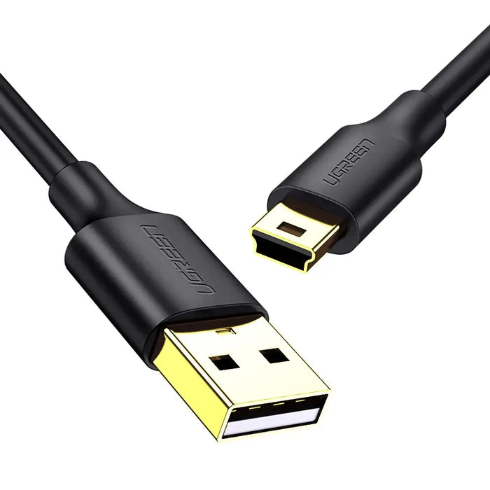 Ugreen 5 pin gold-plated USB cable - mini USB 0.5m black (US132) - Cell phone cables<<<HurtelXML