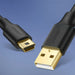 Ugreen 5 pin gold-plated USB cable - mini USB 0.5m black (US132) - Cell phone cables<<<HurtelXML