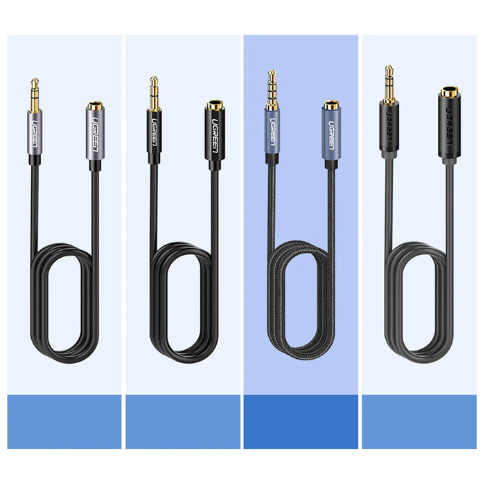 Ugreen adapter cable extension AUX mini jack 3.5 mm 1.5m blue (AV118) - Audio cables<<<HurtelXML