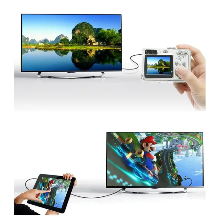 Ugreen adapter cable HDMI (female) - mini HDMI (male) 4K 60 Hz Ethernet HEC ARC audio 32 channels 22 cm black (20137)