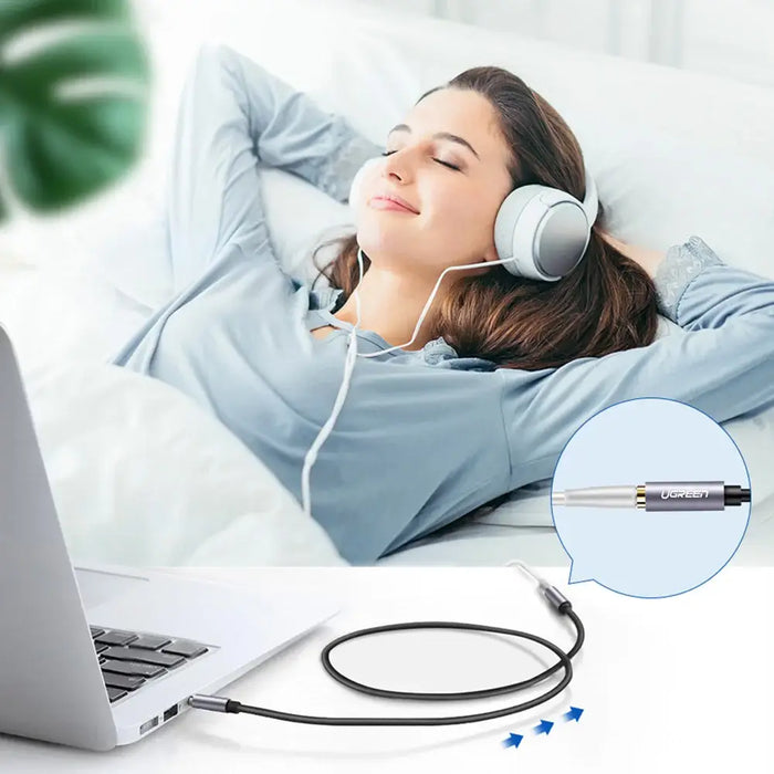 Ugreen adapter mini jack 3.5mm 0.5m blue (AV118) - Audio cables<<<HurtelXML