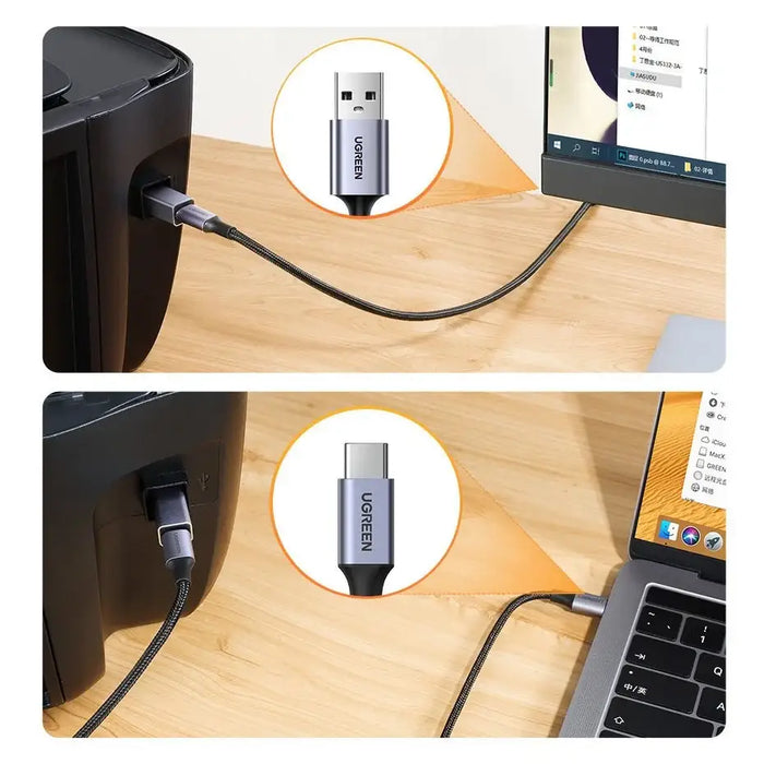 Ugreen adapter USB Type C - USB Type B gray (US382) - USB adapters<<<HurtelXML