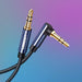 Ugreen angled AUX cable 2 x mini jack 3.5 mm 1.5m blue (AV112) - Audio cables<<<HurtelXML