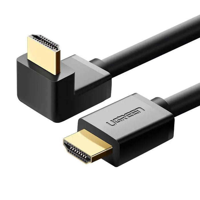 Ugreen angled HDMI cable (90°) 4K 2m black (HD103) - Video cables<<<HurtelXML