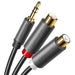 Ugreen audio adapter jack 3.5mm male to 2xRCA female cable 0.25m gray (AV109) - Audio cables<<<HurtelXML