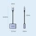 Ugreen audio adapter USB Type C (male) - USB Type C PD QC (female) + 3.5mm mini jack (female) gray (CM231) - USB