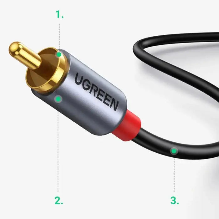 Ugreen audio cable USB Type C (male) - 2RCA (male) 1.5m gray (20193 CM451) - Audio cables<<<HurtelXML