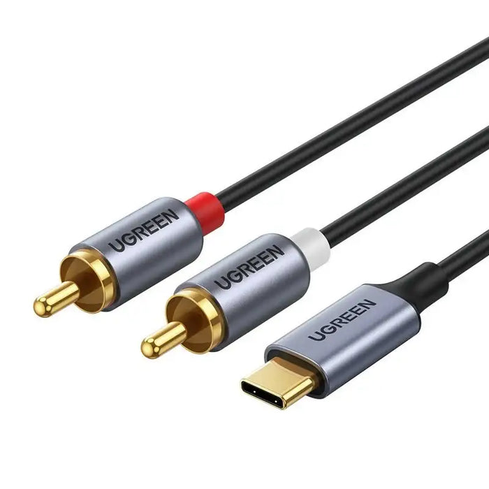 Ugreen audio cable USB Type C (male) - 2RCA (male) 1.5m gray (20193 CM451) - Audio cables<<<HurtelXML
