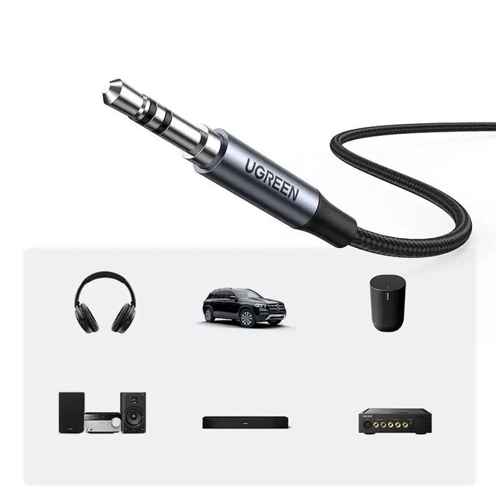Ugreen AUX stereo audio cable 3.5 mm mini jack - USB Type C for tablet phone 1m black (CM450 20192) - Audio