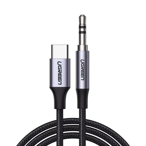 Ugreen AUX stereo audio cable 3.5 mm mini jack - USB Type C for tablet phone 1m black (CM450 20192) - Audio