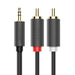 Ugreen AV102 10511 cable 3.5 mm mini jack (male) / 2RCA (male) 1.5m - gray - Audio cables<<<HurtelXML