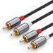 Ugreen AV104 10518 audio cable 2RCA (male) / 2RCA (male) 2m - gray - Audio cables<<<HurtelXML