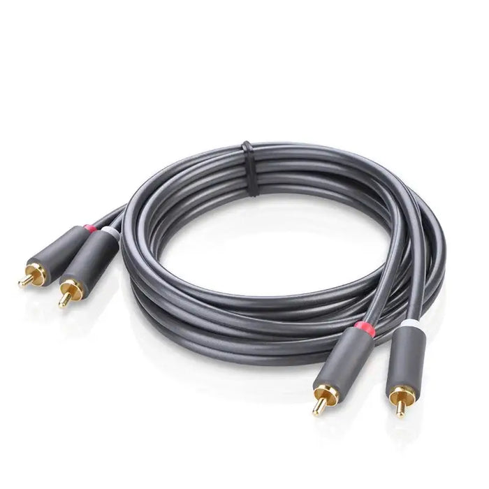 Ugreen AV104 10518 audio cable 2RCA (male) / 2RCA (male) 2m - gray - Audio cables<<<HurtelXML