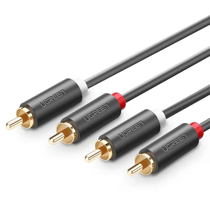 Ugreen AV104 10519 audio cable 2RCA (male) / 2RCA (male) 3m - gray - Audio cables<<<HurtelXML