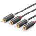 Ugreen AV104 10519 audio cable 2RCA (male) / 2RCA (male) 3m - gray - Audio cables<<<HurtelXML