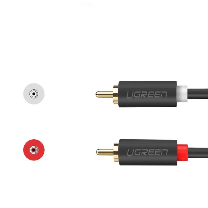 Ugreen AV104 10520 audio cable 2RCA (male) / 2RCA (male) 5m - gray - Audio cables<<<HurtelXML