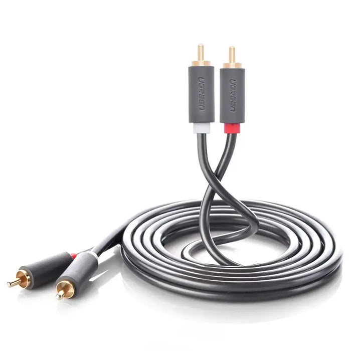 Ugreen AV104 30747 audio cable 2RCA (male) / 2RCA (male) 1m - gray - Audio cables<<<HurtelXML