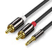 Ugreen AV116 10584 audio mini jack cable 3.5 mm (male) / 2RCA (male) 2m - black - Audio cables<<<HurtelXML