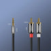 Ugreen AV116 10590 audio mini jack cable 3.5 mm (male) / 2RCA (male) 3m - black - Audio cables<<<HurtelXML