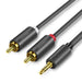 Ugreen AV116 10590 audio mini jack cable 3.5 mm (male) / 2RCA (male) 3m - black - Audio cables<<<HurtelXML