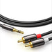 Ugreen AV116 10749 audio mini jack cable 3.5 mm (male) / 2RCA (male) 1m - black - Audio cables<<<HurtelXML