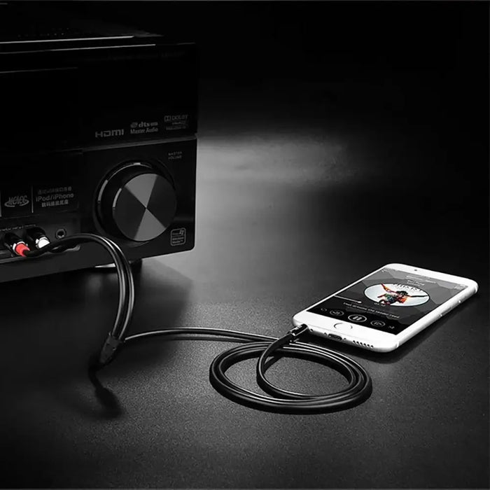 Ugreen AV116 10749 audio mini jack cable 3.5 mm (male) / 2RCA (male) 1m - black - Audio cables<<<HurtelXML